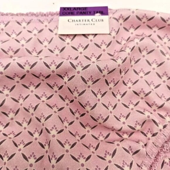 Charter Club Everyday Cotton XXL Women's Lace-Trim Bikini Cut - Picture 2 of 2